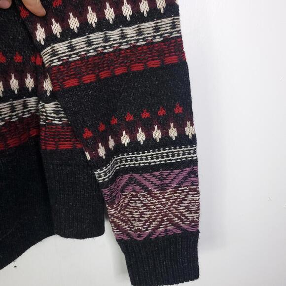 Lucky Brand Sweater Womens Small Cozy Cabin Ski Crew Neck Boxy Cropping - Picture 4 of 10